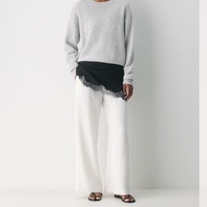 NWT Aritzia The Lodge Pant™ - Crepette™, Size Medium Regular, Light Birch